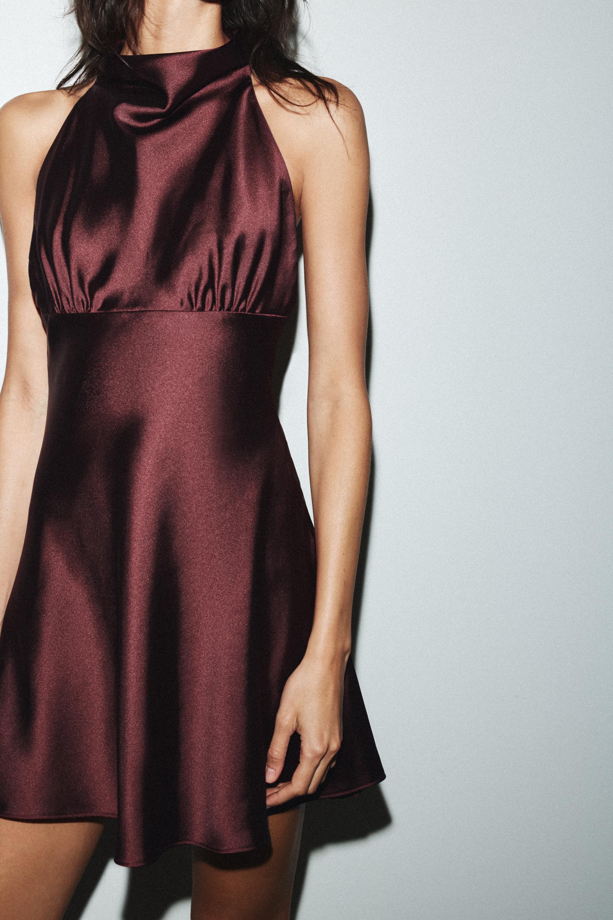 SATIN EFFECT MINI DRESS